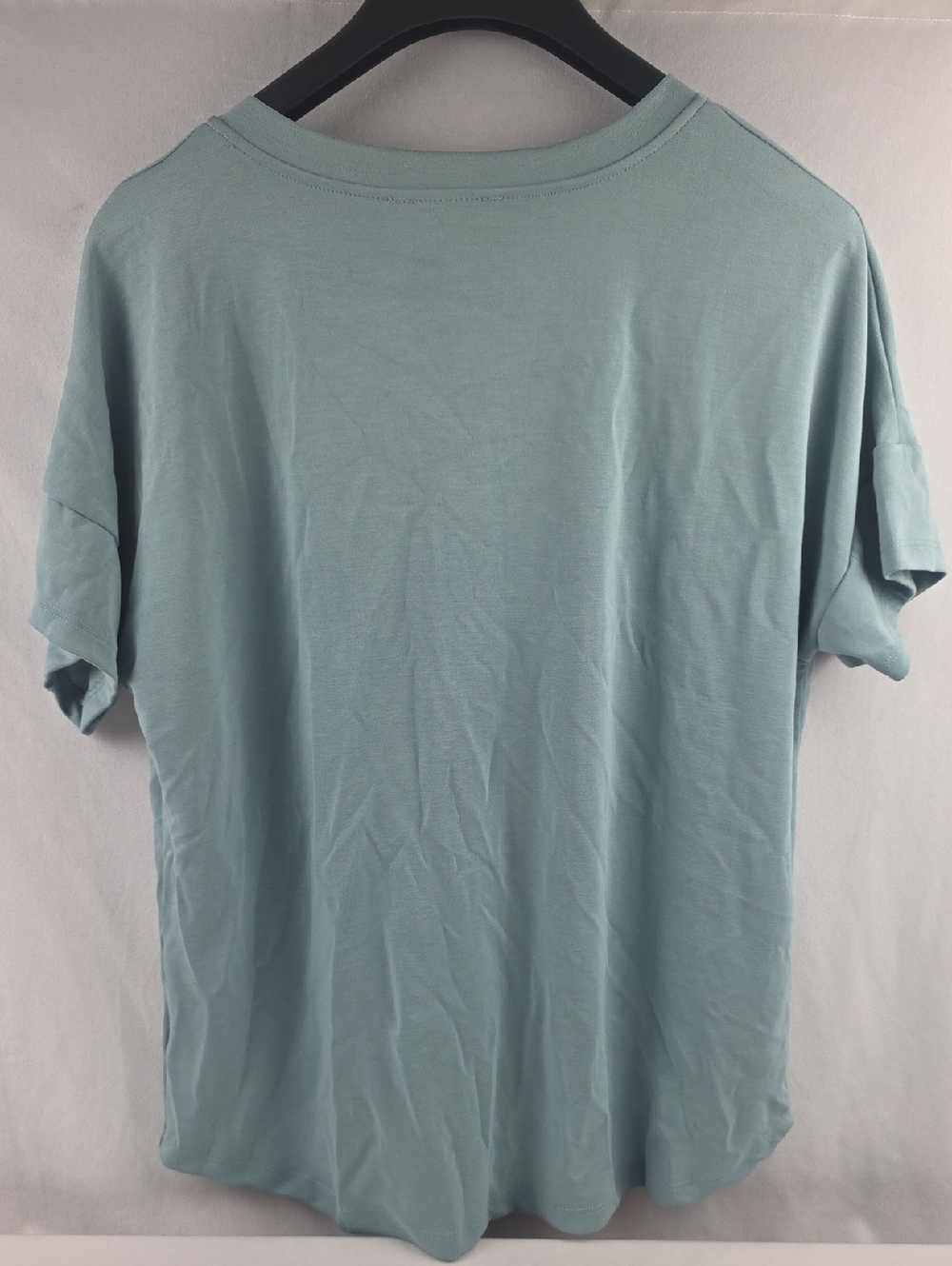 NWT Cable & Gauge Teal Vneck Loose Fit Oversized Dropped Shoulder Tshirt Lg Y73 - Picture 4 of 7